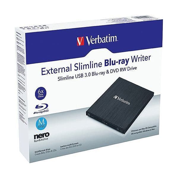 Verbatim 43890 -ulkoinen Blu-ray -asema, musta