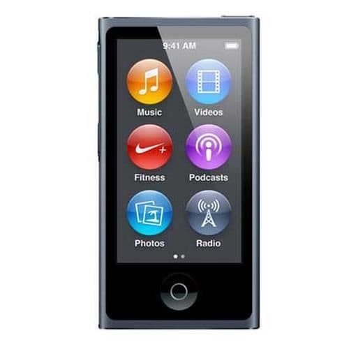 Apple iPod nano 16GB, MP4-spelare, 16 GB, LCD, Belysning, FM-radio, Svart- REFURBISHED Svart