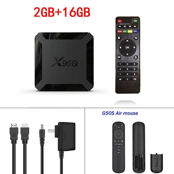 Android Smart TV-box, 4K-upplösning, Quad Core-processor, EU-kontakt, 2G16G Lägg till G10S PRO