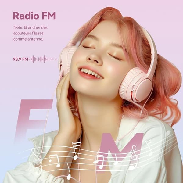 AGPTEK 64GB MP3 Bluetooth 5.3, 2.4'' stor skärm, högtalare HiFi musikspelare med pekknapp/FM-radio/inspelare, rosa