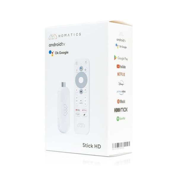 Homatics mediaspelare, Android TV 11, 32 GB, 1 GB RAM, HD Stick