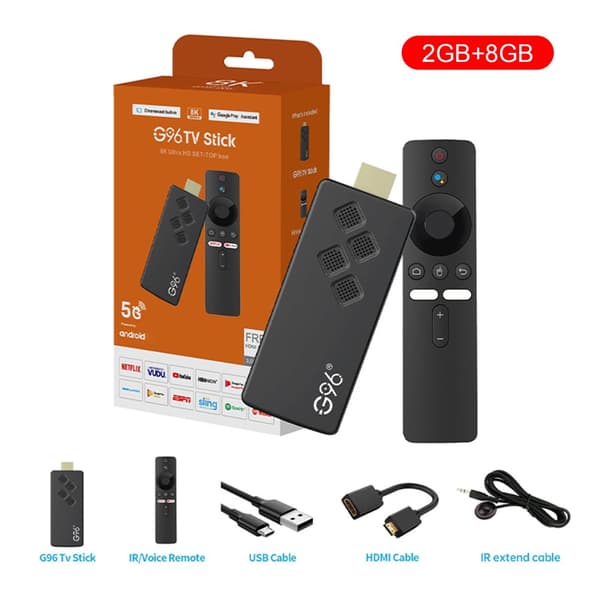 Android TV Stick, 4K Udgivelse, Dual-Band WiFi, Stemme Fjernbetjening