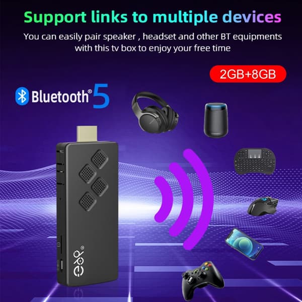 Android TV Stick, 4K Udgivelse, Dual-Band WiFi, Stemme Fjernbetjening