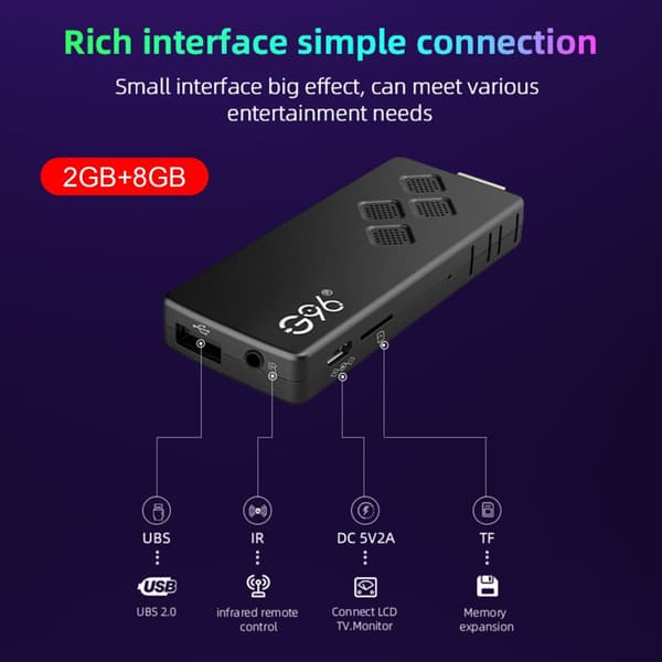Android TV Stick, 4K Udgivelse, Dual-Band WiFi, Stemme Fjernbetjening