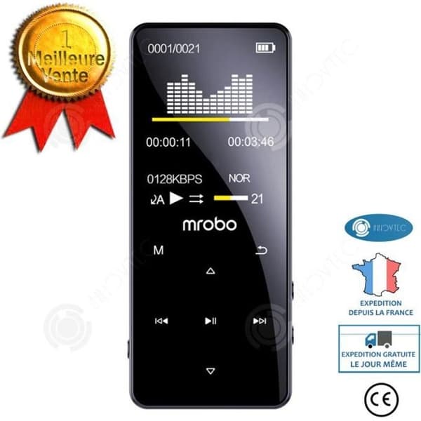 MP4 16G kortläsare student pekskärm bluetooth 5.0 högtalare HIFI ljudkvalitet mini musikspelare