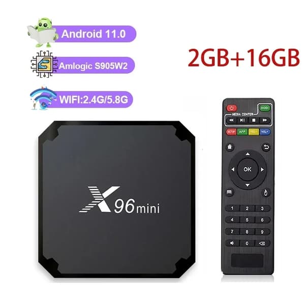 X96 Mini Smart TV -boksi, 4K-videolähtö, kaksoisbandi Wi-Fi,2GB-16GB