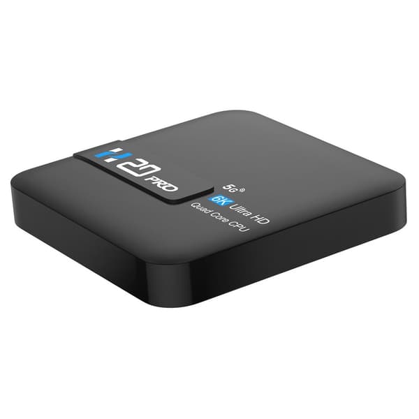 H20 Pro Smart TV Box Android 10.0 6K Ultra HD Media Player med fjernkontroll
