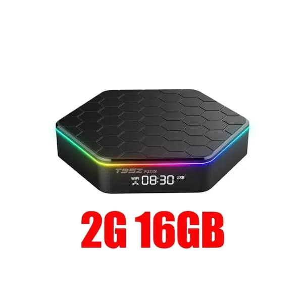 T95Z Plus TV -boksi, 6K-videolähtö, Android 12 -järjestelmä,2G+16G, EU-pistoke
