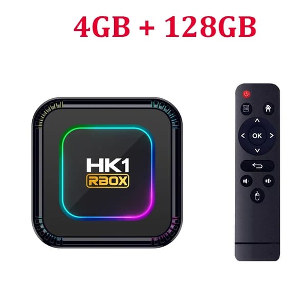 Android TV Box, 4GB RAM, 8K video support,4G 128G, EU-stik