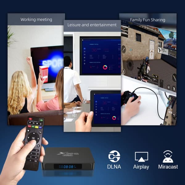 Android Smart TV Box, 1GB RAM, 8GB Lagerplads, UHD 4K Understøttelse,EU 8GB