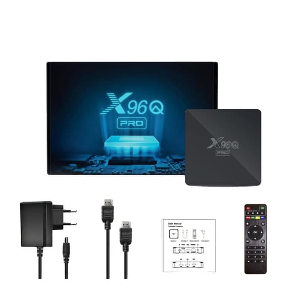Android Smart TV Box, 1GB RAM, 8GB Lagerplads, UHD 4K Understøttelse,EU 8GB