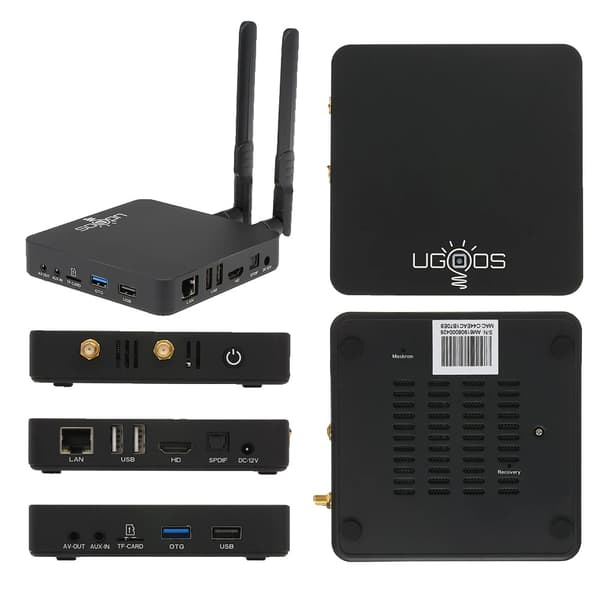 UGOOS AM6B Plus TV Box, 4GB RAM, 32GB Lagring,EU -stik