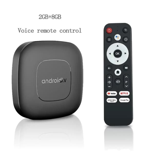 Smart Streaming Media Player, 4K Videoafkodning, Dual Band Wi-Fi,T1 2G8G Stemme