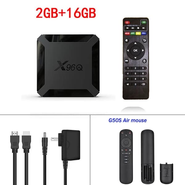 Android Smart TV Boks, 4K Opløsning, Quad Core Processor, EU-stik, 2G 16G Tilføj G50S