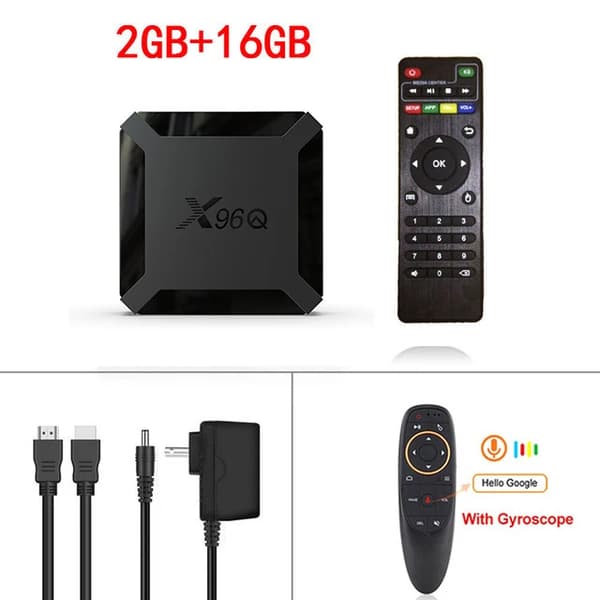 Android Smart TV-box, 4K-upplösning, Quad Core-processor, EU-kontakt, 2G 16G Lägg till G10S