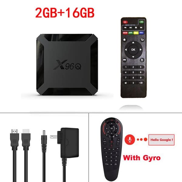 Android Smart TV Boks, 4K Opløsning, Quad Core Processor, EU-stik, 2G 16G Tilføj G30S