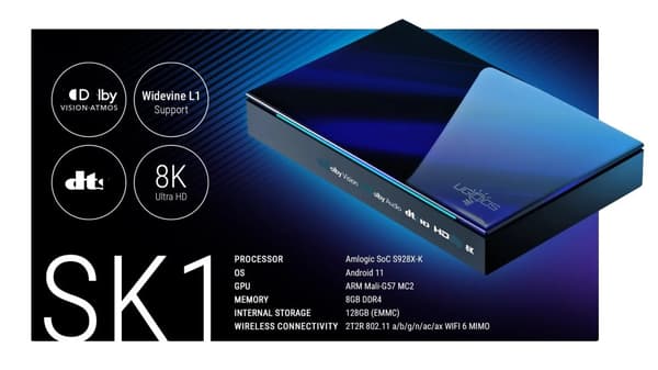 Smart TV Box, Amlogic S928X-K, 8GB RAM, 128GB lagring,EU-kontakt