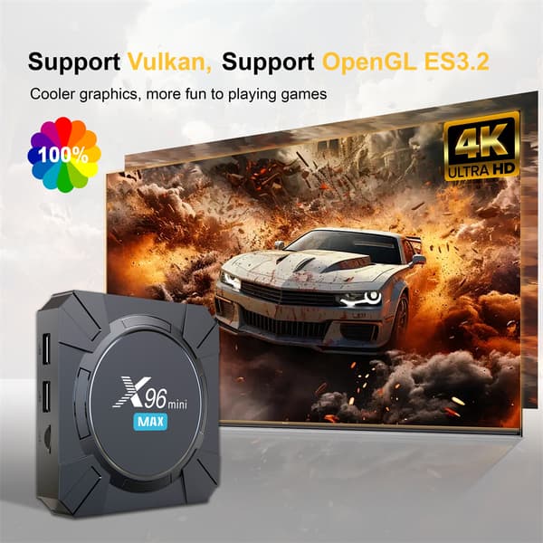 Android TV Box, Allwinner H313 CPU, 2GB RAM, 16GB lagerplads,EU stik