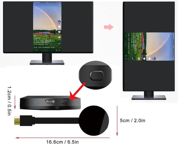 Lollanda Media streamer langaton HDMI-sovitin 1080p