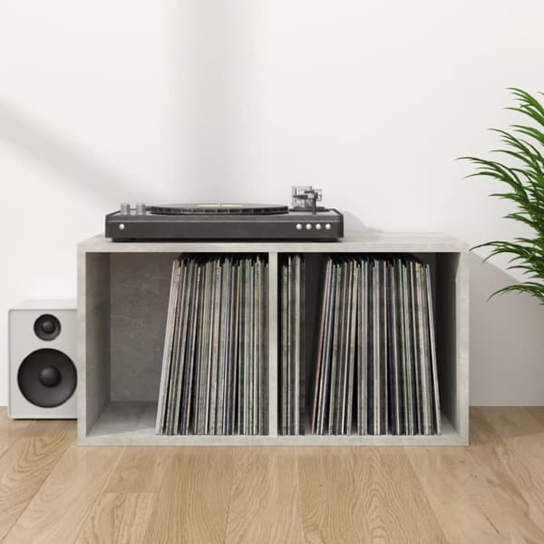 vidaXL Vinylhylla betonggrå 71x34x36 cm konstruerat trä