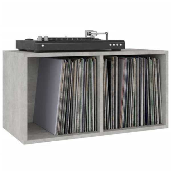 vidaXL Vinylhylla betonggrå 71x34x36 cm konstruerat trä