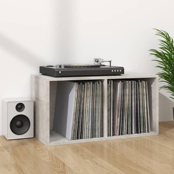 vidaXL Vinylhylla betonggrå 71x34x36 cm konstruerat trä