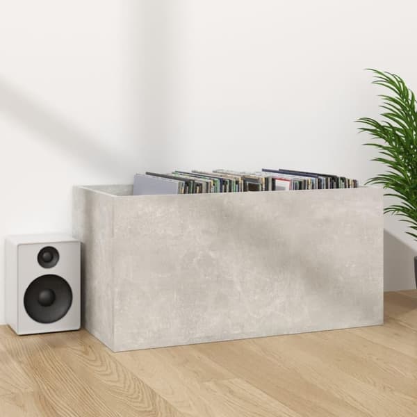 vidaXL Vinylhylla betonggrå 71x34x36 cm konstruerat trä