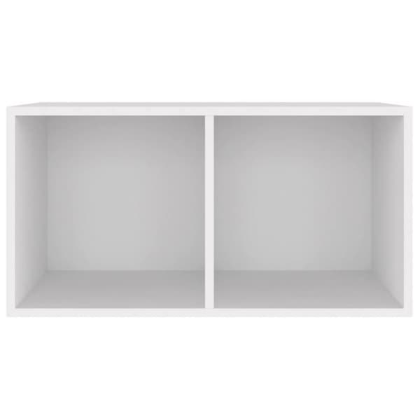 vidaXL Oppbevaringsboks LP hvit 71x34x36 cm konstruert tre