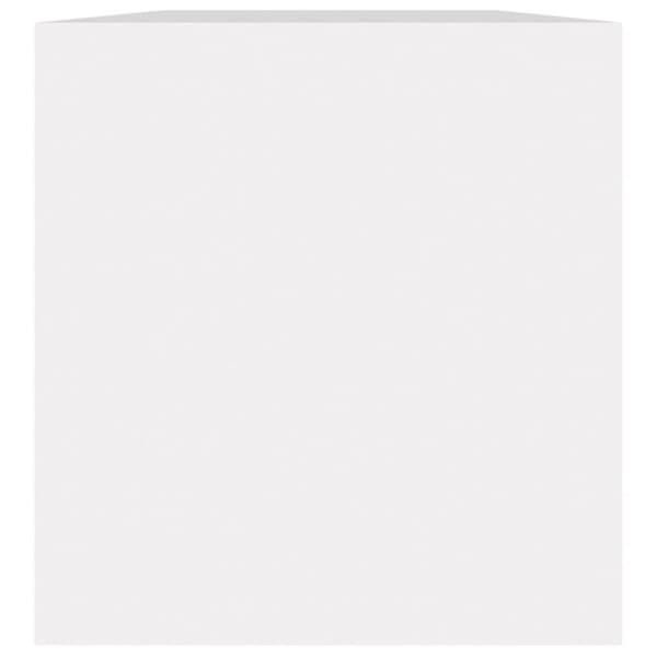 vidaXL Oppbevaringsboks LP hvit 71x34x36 cm konstruert tre