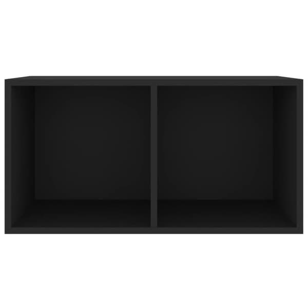 vidaXL Vinylhylla svart 71x34x36 cm konstruerat trä
