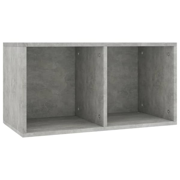 vidaXL opbevaringsreol til lp'er 71x34x36 cm konstrueret træ betongrå