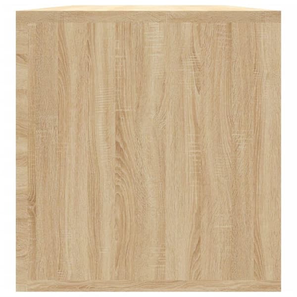 vidaXL opbevaringsreol til lp'er 71x34x36 cm konstrueret træ sonoma-eg
