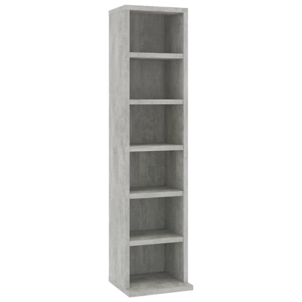 vidaXL CD-skap betonggrå 21x20x88 cm konstruert tre