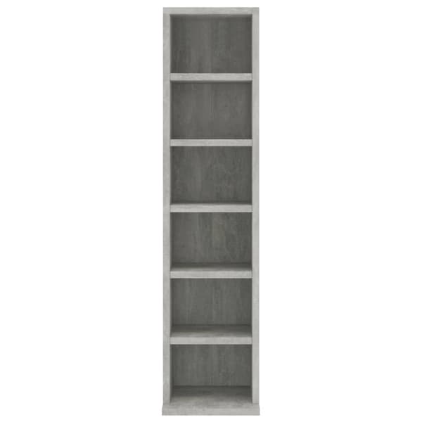 vidaXL CD-skap betonggrå 21x20x88 cm konstruert tre