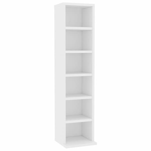 vidaXL CD-hylla vit 21x20x88 cm konstruerat trä