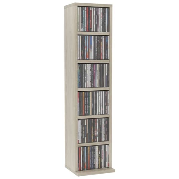 vidaXL CD-hylla sonoma-ek 21x20x88 cm konstruerat trä