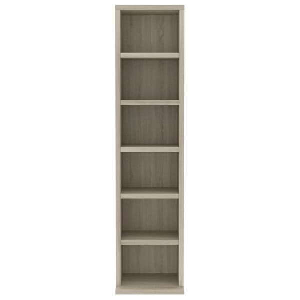 vidaXL CD-hylla sonoma-ek 21x20x88 cm konstruerat trä