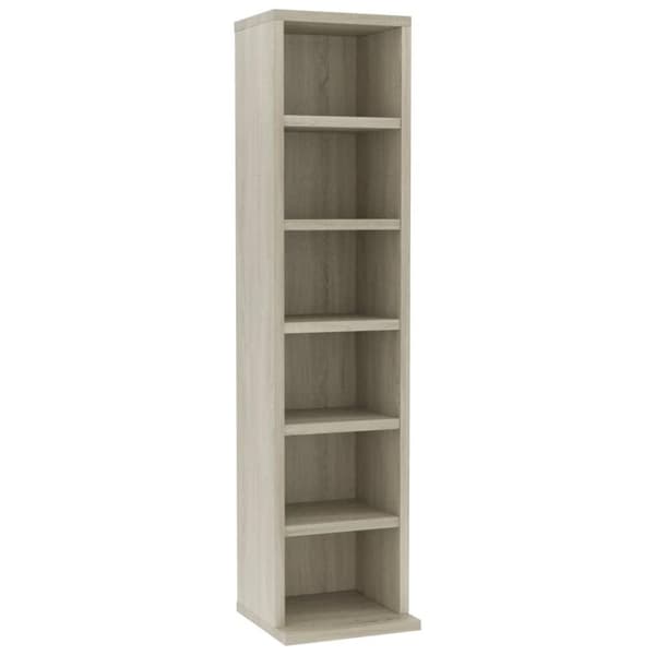 vidaXL CD-skap sonoma eik 21x20x88 cm konstruert tre