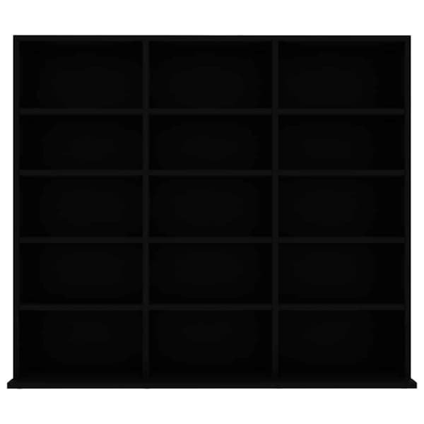 vidaXL CD-reol 102x23x89,5 cm spånplade sort