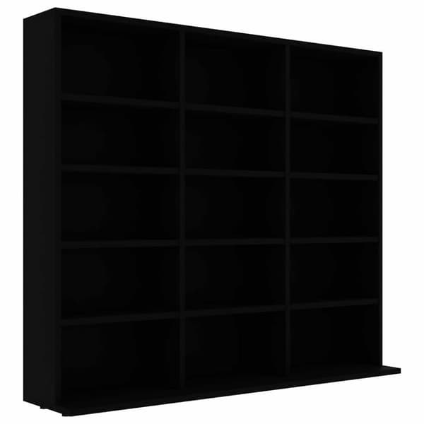 vidaXL CD-reol 102x23x89,5 cm spånplade sort