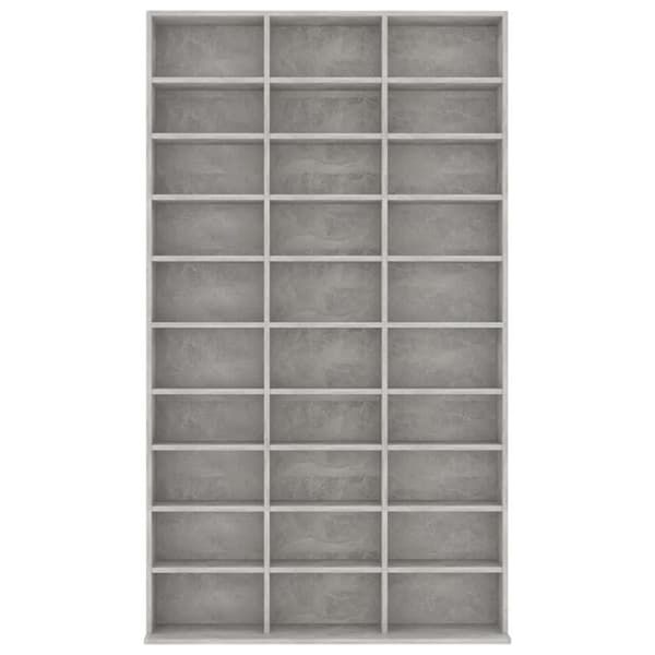 vidaXL CD-hylle betonggrå 102x16x177,5 cm konstruert tre
