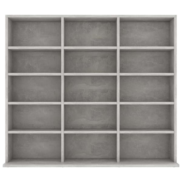 vidaXL CD-skap betonggrå 102x23x89,5 cm sponplate