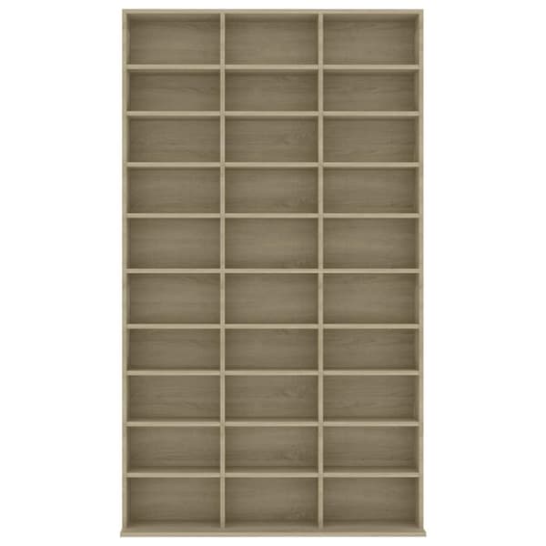vidaXL CD-hylle sonoma eik 102x16x177,5 cm konstruert tre
