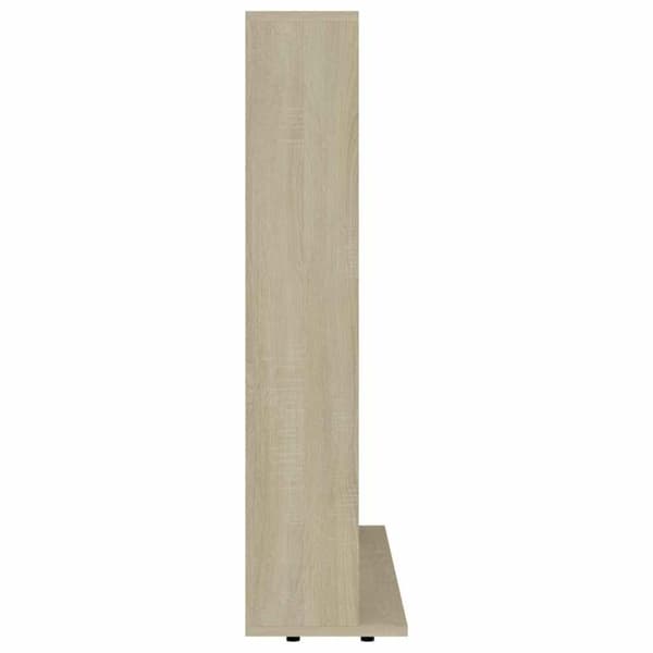 vidaXL CD-hylly Sonoma-tammi 102x23x89,5 cm lastulevy