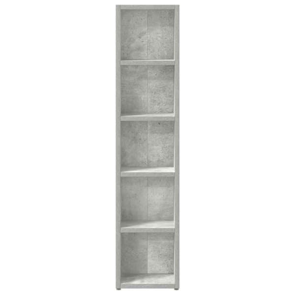 vidaXL CD-skap 2 stk betonggrå 21x16x93,5 cm sponplate