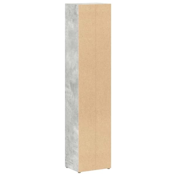 vidaXL CD-skap 2 stk betonggrå 21x16x93,5 cm sponplate