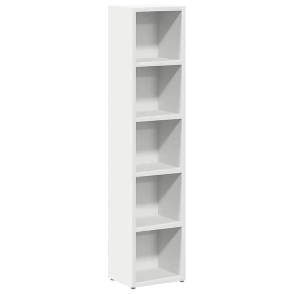 vidaXL cd-reoler 2 stk. 21x16x93,5 cm konstrueret træ hvid