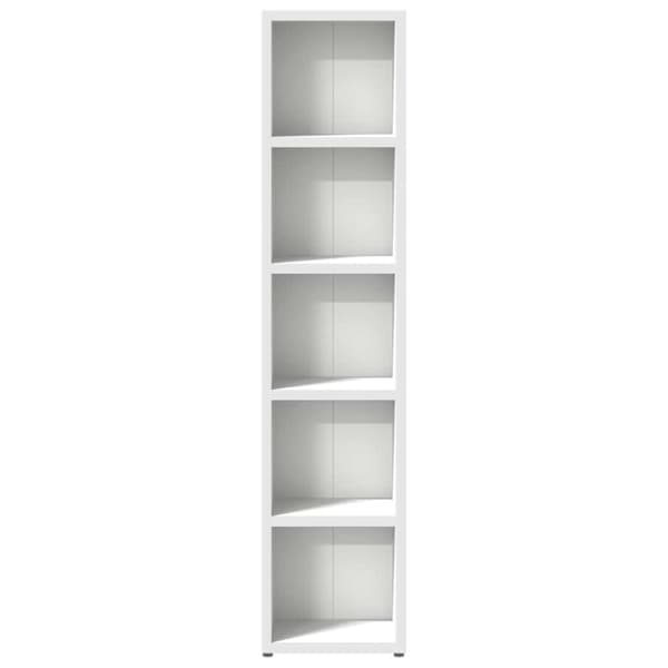 vidaXL cd-reoler 2 stk. 21x16x93,5 cm konstrueret træ hvid