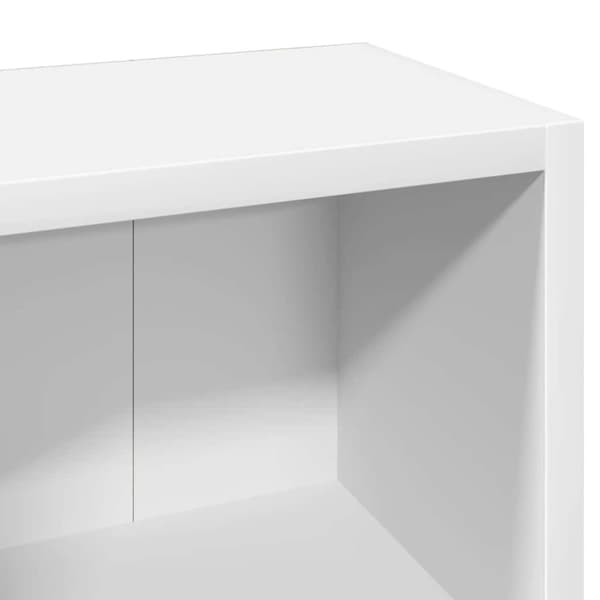 vidaXL cd-reoler 2 stk. 21x16x93,5 cm konstrueret træ hvid