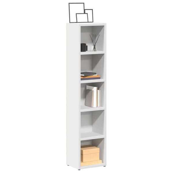 vidaXL cd-reoler 2 stk. 21x16x93,5 cm konstrueret træ hvid